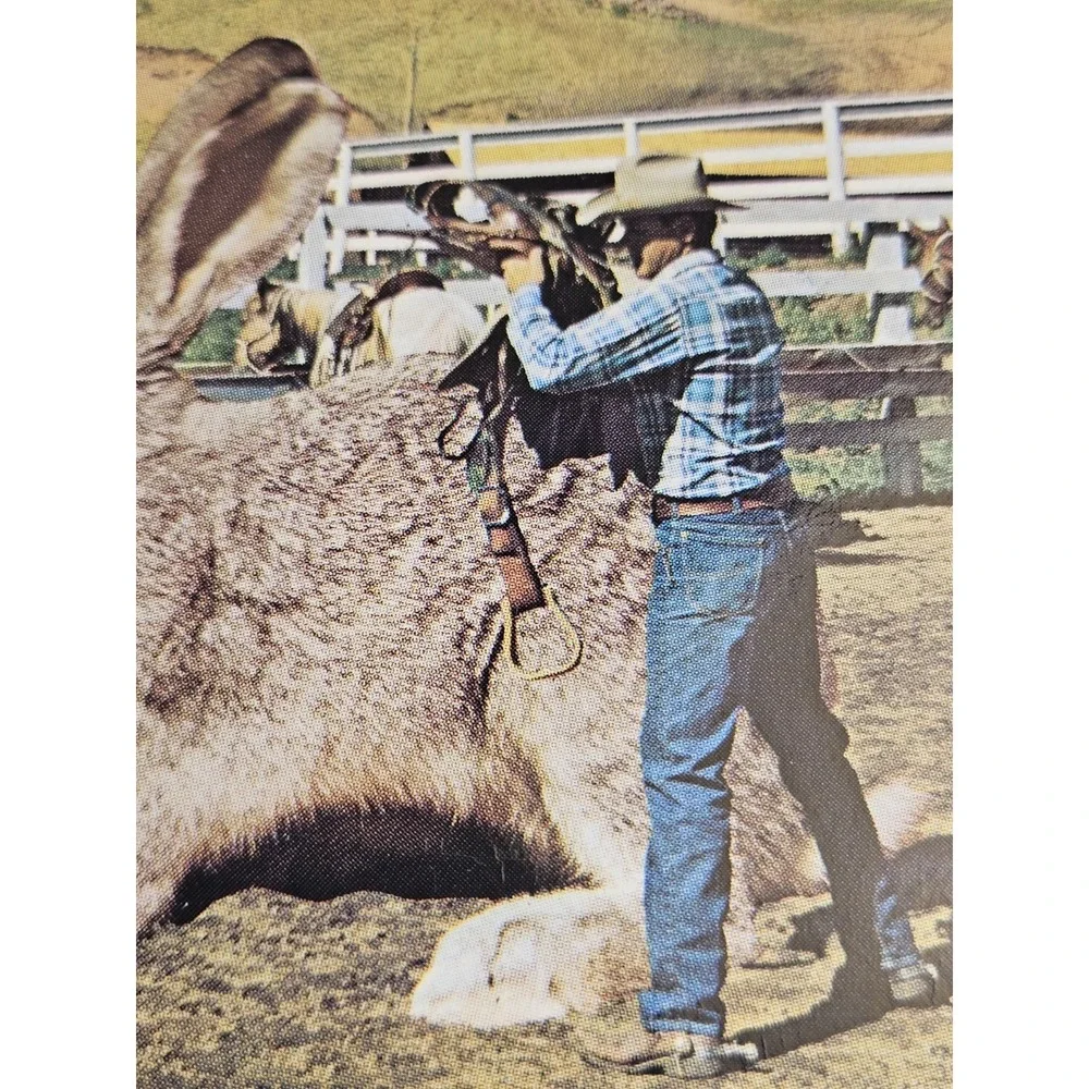Vintage Petley Studios Big Jack Giant Rabbit Ranch Cowboy Postcard B8317